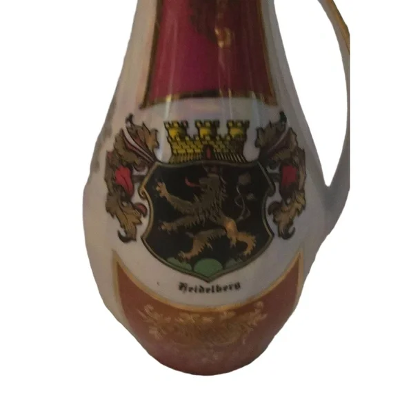 Heidelberg Germany Souvenir Mini Pitcher Coat Of Arm Vintage Ceramic GVD Bavaria - Picture 2 of 5